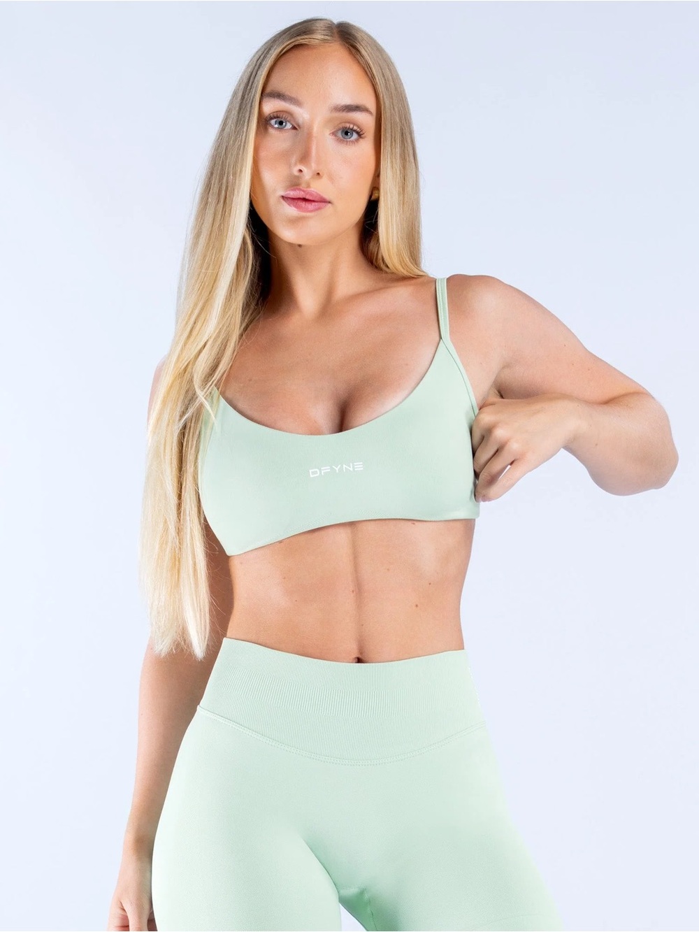 Impact scoop neck bra - PALM GREEN